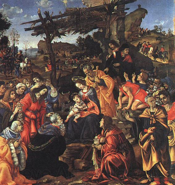 Filippino Lippi The Adoration of the Magi Norge oil painting art